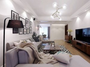 美式风格客厅硅藻泥装修效果图 展现温馨别致的家