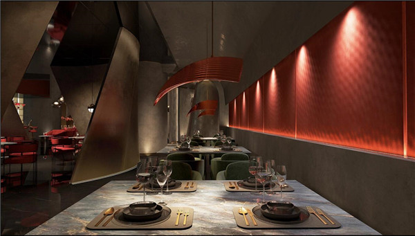 新锐餐厅设计，来自艺术涂料的酷炫表现 _2